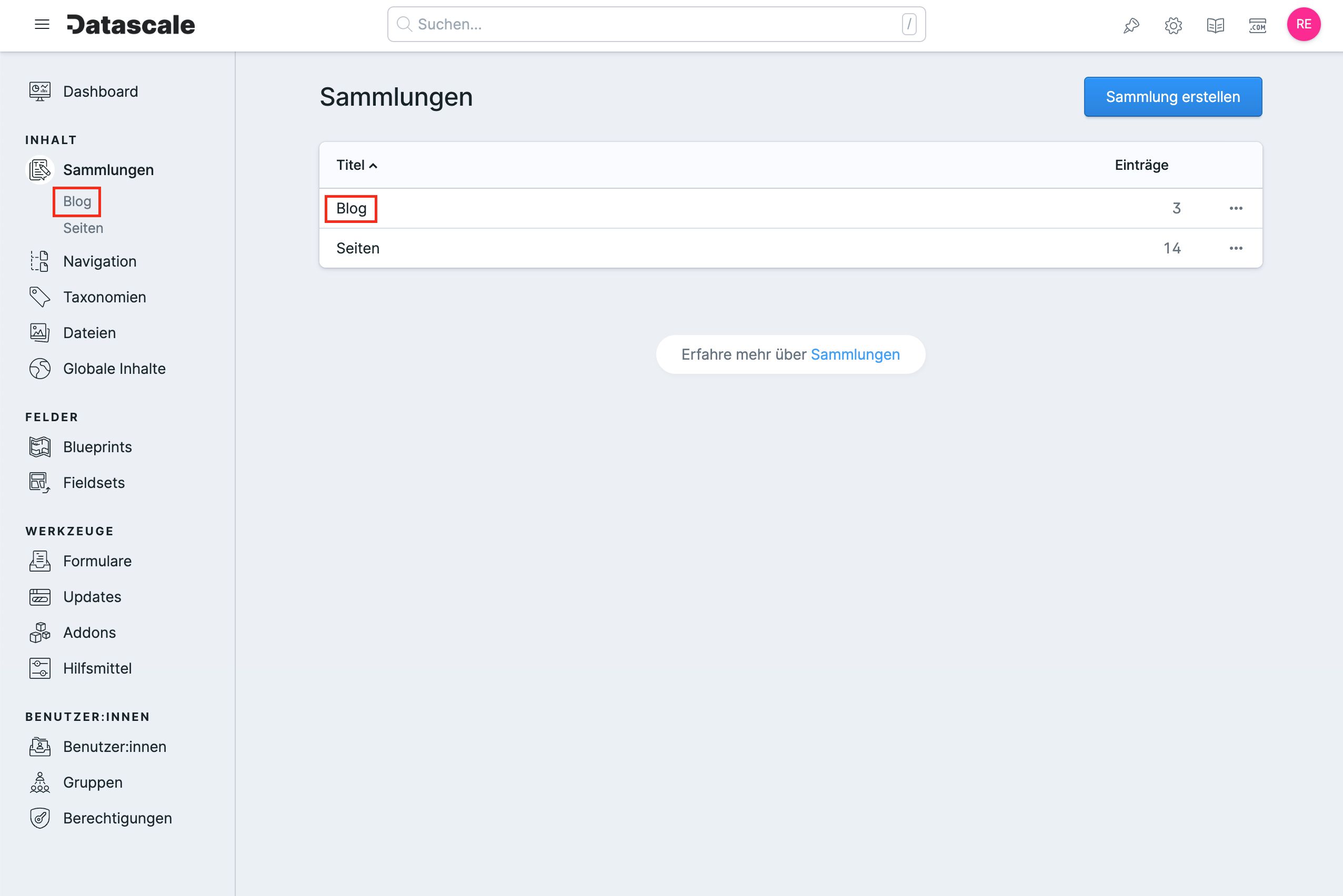 Screenshot Statamic Collections Add Entry